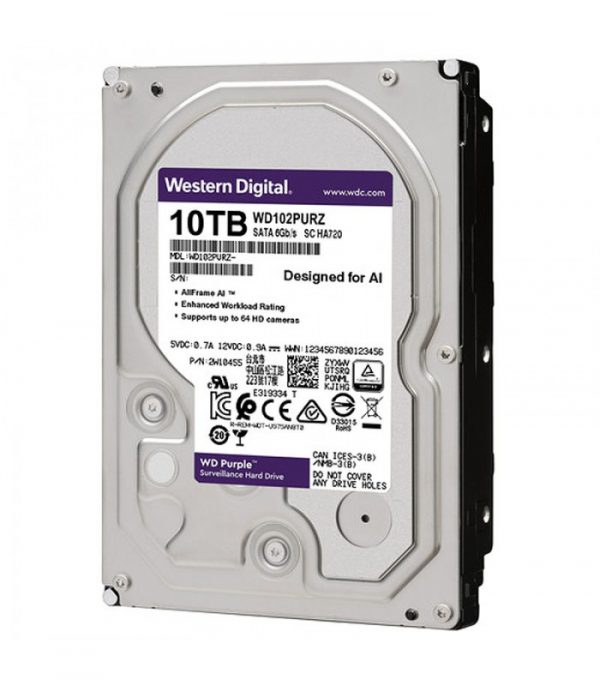 هارد Purple ظرفیت 10TB اینترنال Western Digital