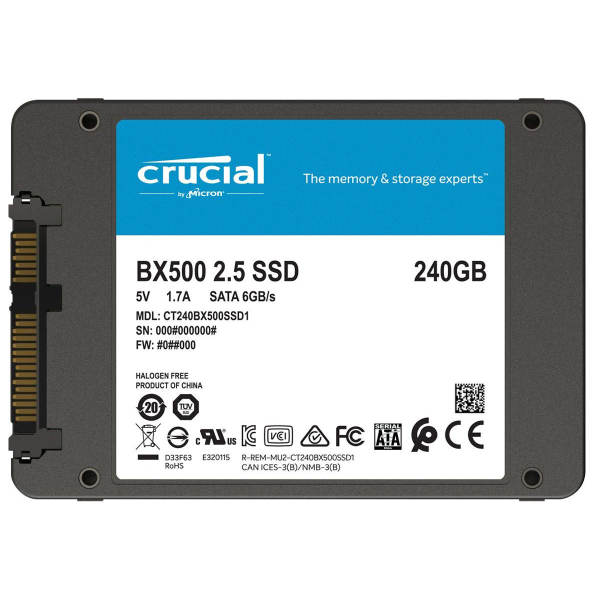 حافظه مدل BX500 ظرفیت 240GB کروشیال CRUCIAL